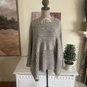 Ralph Lauren Women's Gray Poncho Sweater
